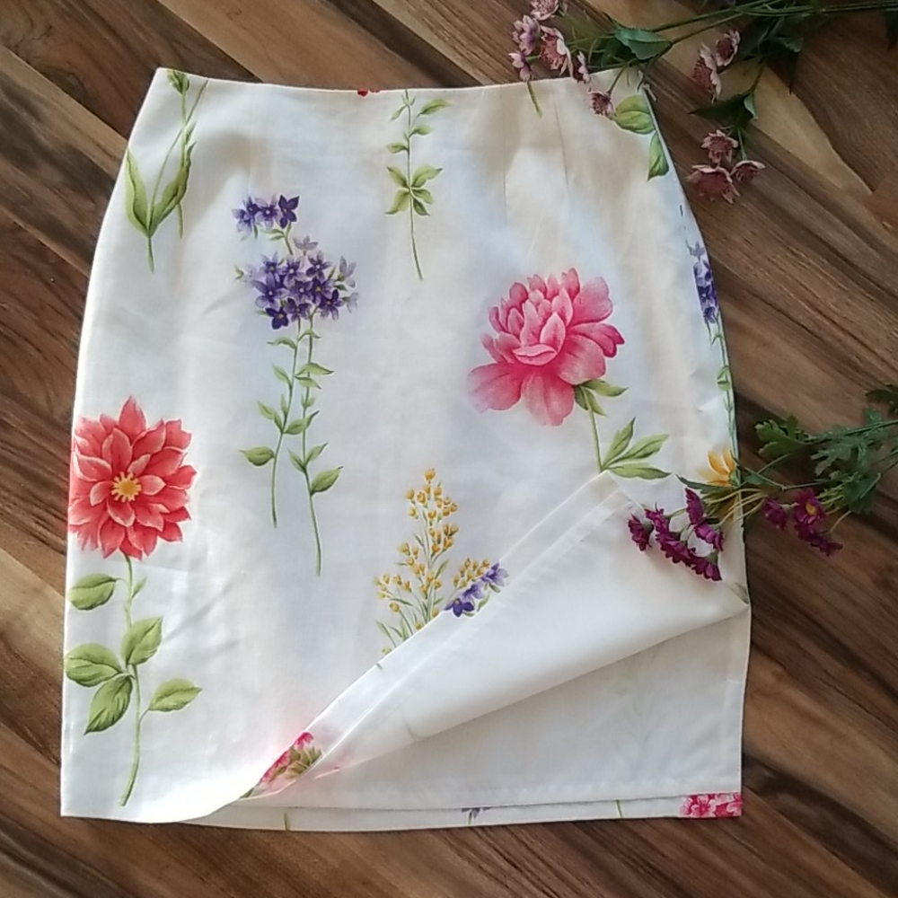 Talbots Floral Skirt Size 8